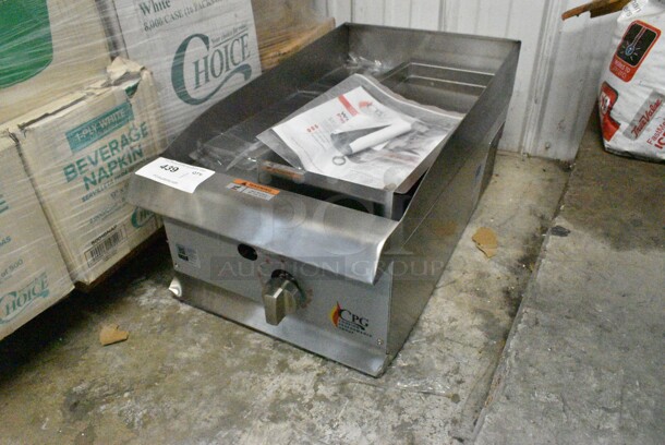 BRAND NEW SCRATCH AND DENT! 2023 Cooking Performance Group CPG 351GTCPG15NL 15" Natural Gas Countertop Griddle with Flame Failure Protection and Thermostatic Controls. 30,000 BTU  - Image 3 of 10