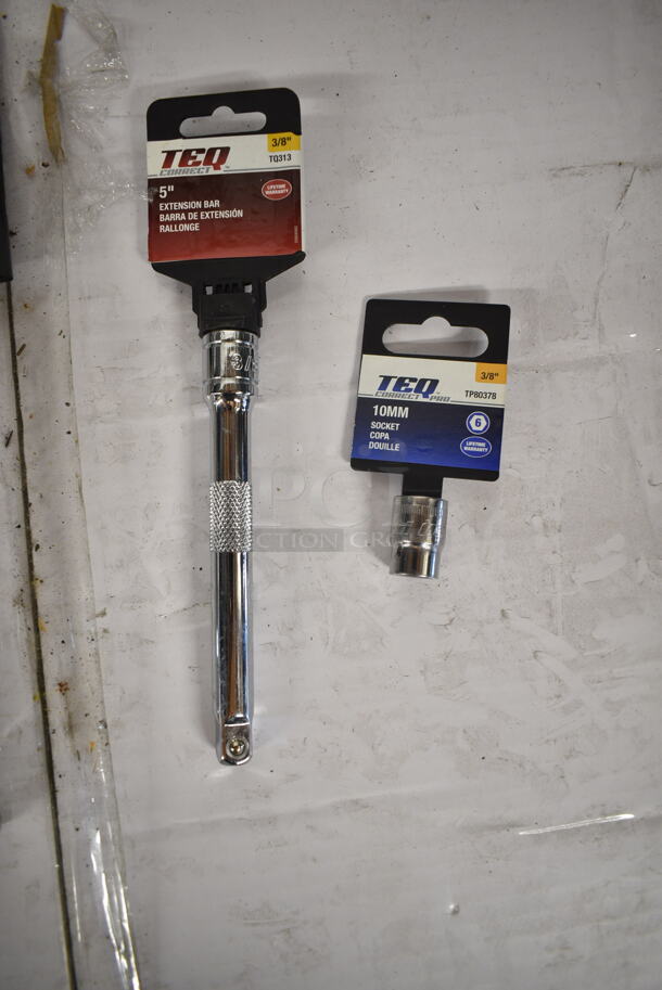 4 BRAND NEW! Items; TEQ Quick Release Ratchet, TEQ 5" Extension Bar, TEQ 10 MM Socket, Gearwrench Flex Socket Set. 4 Times Your Bid! - Image 2 of 11