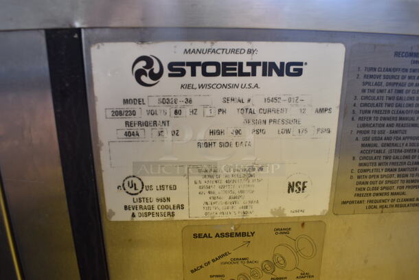 Stoelting S0328-38 2 Flavor Frozen Drink Machine on Commercial Casters. 208/230 Volt 1 Phase - Image 7 of 7
