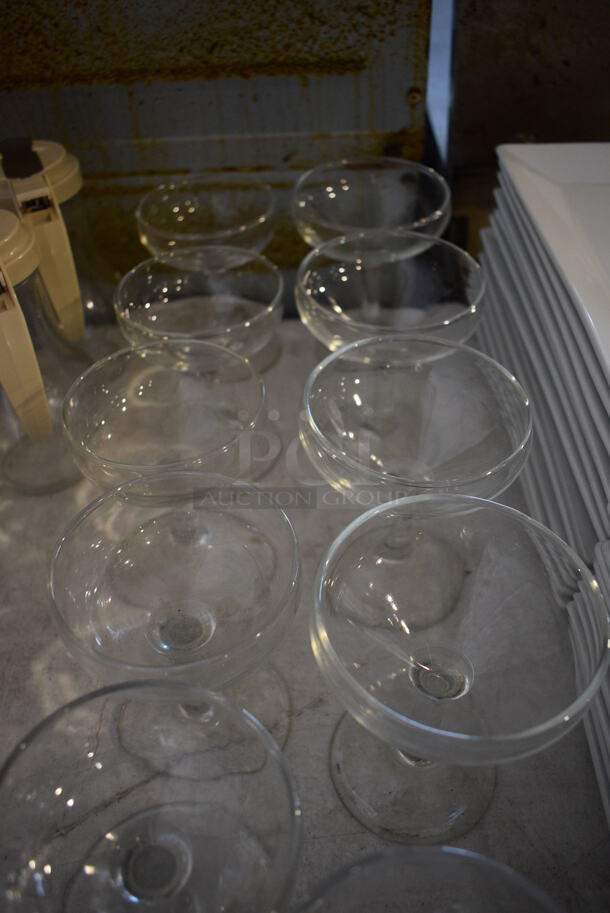 ALL ONE MONEY! Lot of 13 Various Champagne Glasses. Includes 3.5x3.5x4.5 - Image 3 of 3
