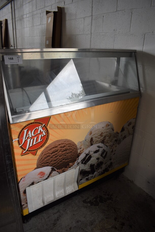 Metal Commercial Ice Cream Dipping Cabinet. 47x28x56. Tested and Powers On But Does Not Get Cold