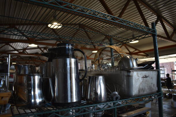 ALL ONE MONEY! Lot of 3 Tiers of Various Items Including Dishes, Metal Pots - Image 8 of 9