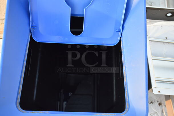 Rubbermaid Sustain 2078980 23 Gallon Black Single Stream Mixed Recycling Indoor Square Recycling Container - Image 5 of 6