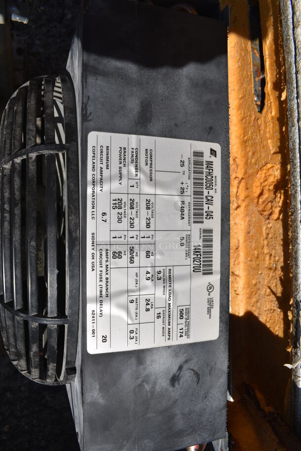Copeland ASE32C3E-CAV-103 Metal Commercial Compressor. 208/230 Volts, 1 Phase. 19x24x12 - Image 4 of 5