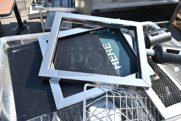 Black Poly 2 Tier Cart w/ Contents including Metal Wire Bins. - Image 2 of 12