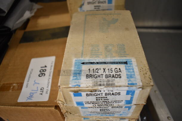 ALL ONE MONEY! Lot of 7 Boxes of Nails / Brads Including 1-1/2" and 2" - Image 3 of 5