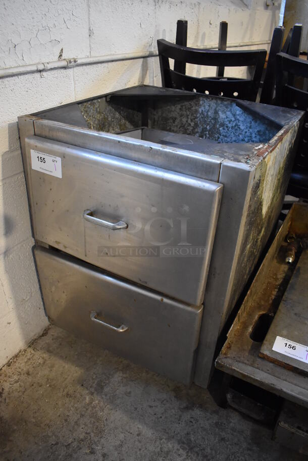 Stainless Steel Commercial 2 Drawer Unit. 24x27x30 - Image 2 of 3