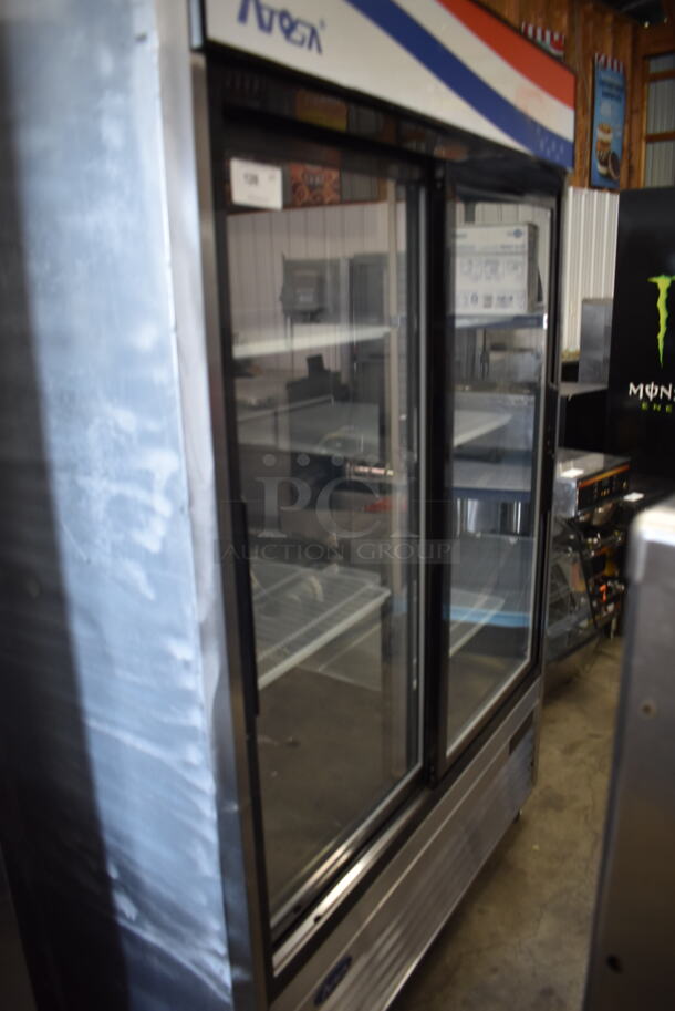 2021 Atosa MCF8709GR Commercial Stainless Steel 2-Door Merchandiser Cooler With Polycoated Shelves. 115V, 1 Phase. Tested and Working! - Image 3 of 7