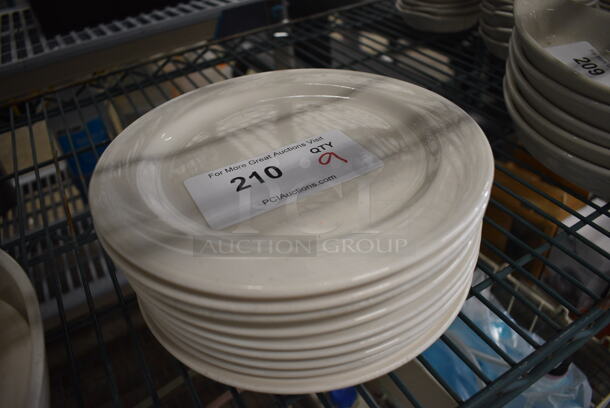 9 White Ceramic Plates. 9x9x1. 9 Times Your Bid! - Image 2 of 3