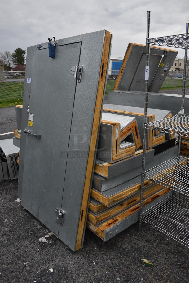 Norlake 6'x6'x6.5' SELF CONTAINED Walk In Freezer Box w/ Floor, Copeland Model RS80C2E-CAV-101 Compressor and Norlake Model CPF075DC-A Condenser. Picture of the Unit Before Removal Is Included In the Listing. 115/208-230 Volts, 1 Phase. - Image 2 of 8