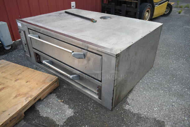 Marsal and Sons 448 Stainless Steel Commercial Natural Gas Powered Single Deck Pizza Oven. - Image 2 of 6