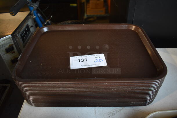 20 Brown Poly Trays. 16.5x12x0.5. 20 Times Your Bid!