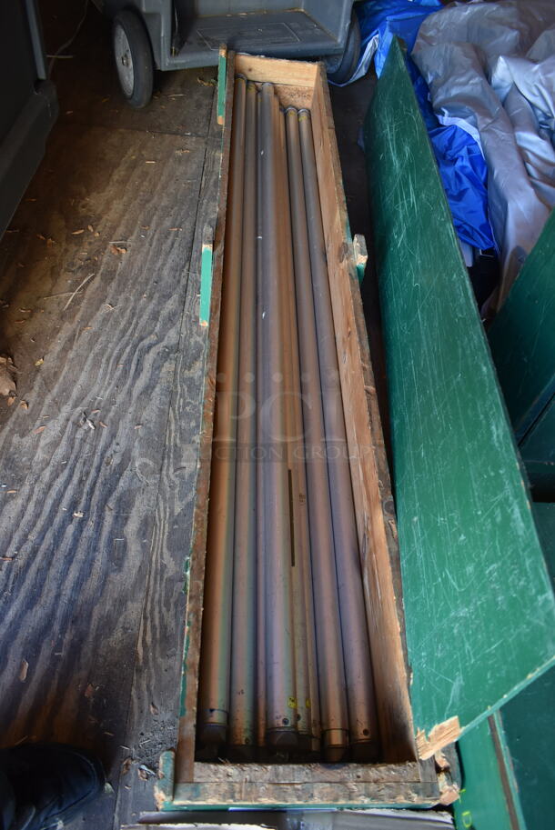 ALL ONE MONEY! Lot of Various Items Including Wooden Boxes of Metal Rods and Glasses. BUYER MUST REMOVE. (shed #3) - Image 3 of 8