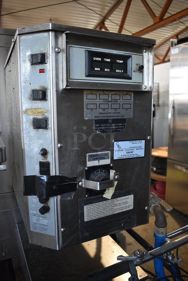 2 Lincoln Impinger Model 1240 Stainless Steel Commercial Natural Gas Powered Conveyor Pizza Oven on Commercial Casters. 120,000 BTU. 78x53x64.5. 2 Times Your Bid! - Image 7 of 9