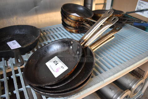 4 Various Metal Skillets. Includes 18x10x2.5. 4 Times Your Bid!