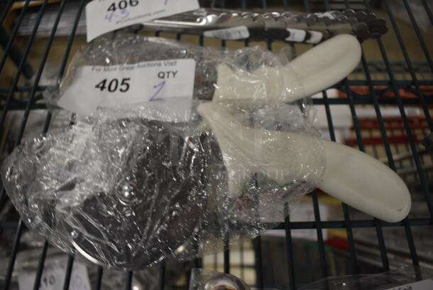 2 BRAND NEW! Stainless Steel Pizza Pie Cutters. 9". 2 Times Your Bid! - Image 1 of 2