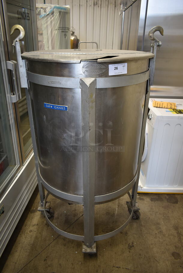 Glasco Products XTB-1007 Stainless Steel Commercial Floor Style Mixing Tank.