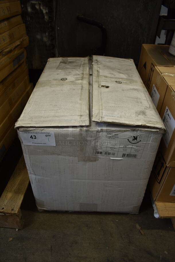 BRAND NEW BOX of 24 Oxford OSG-905 White Bath Towels. 35x70. - Image 2 of 6
