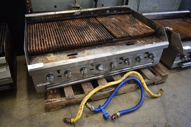 Garland Stainless Steel Commercial Countertop Natural Gas Powered Charbroiler Grill.