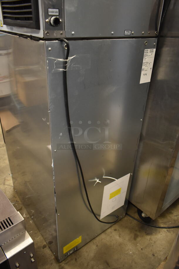 BRAND NEW SCRATCH AND DENT! Avantco 194MCF322A Stainless Steel Commercial Ice Head on Avantco 194HBN12022 Stainless Steel Commercial Hotel Ice Dispenser 120 lb. Capacity. 115 Volts, 1 Phase.  - Image 9 of 12