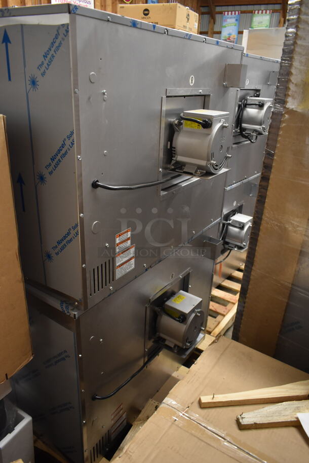 2 BRAND NEW SCRATCH AND DENT! Vulcan VC5ED ENERGY STAR Stainless Steel Commercial Electric Powered Full Size Convection Oven w/ View Through Doors, Metal Oven Racks and Thermostatic Controls. 240 Volts, 3/1 Phase. 2 Times Your Bid! Tested and Working! - Image 9 of 9