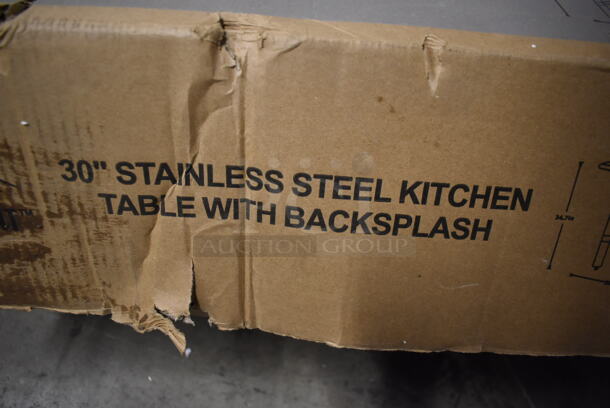 BRAND NEW IN BOX! Stainless Steel Table w/ Under Shelf. - Image 6 of 7