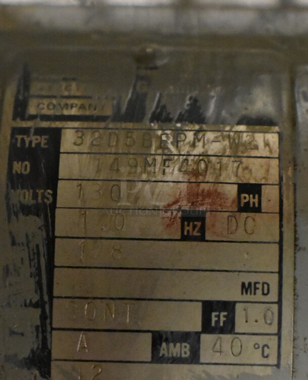 Bodine 32D5BEPM-W2 Metal Motor. 130 Volts, 1 Phase. - Image 4 of 6