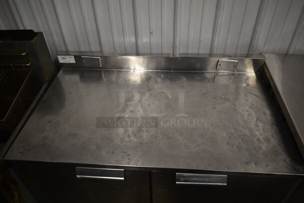 Delfield ST4148 Stainless Steel Commercial 2 Door Work Top Cooler w/ Back Splash. 115 Volts, 1 Phase. Tested and Working! - Image 2 of 6