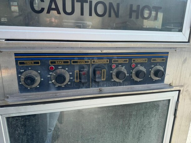 Nu-vu SUB-123 Electric Combination Oven And Proofer 208V, 36X25X77 Very nice condition, On Casters! - Image 5 of 8