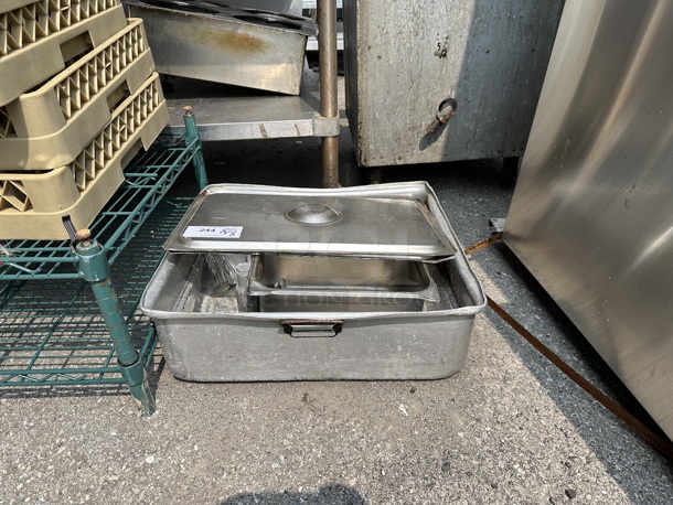 ALL ONE MONEY! Lot of Metal Items Including Drop In Bin - Image 1 of 3