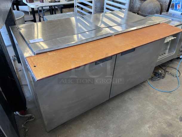 2013 Delfield Model 4460N-24M-A880 Stainless Steel Commercial Sandwich Salad Prep Table Bain Marie on Commercial Casters. 115 Volts, 1 Phase. 60.5x32x36. Tested and Working! - Image 3 of 7
