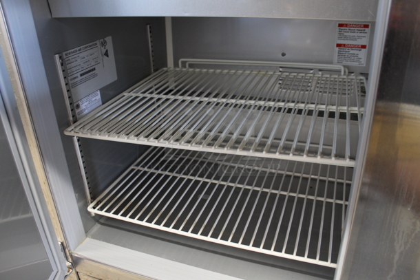 Beverage Air SPE48HC-12M Stainless Steel Commercial Sandwich Salad Prep Table Bain Marie Mega Top on Commercial Casters. 115 Volts, 1 Phase. Tested and Working! - Image 3 of 8