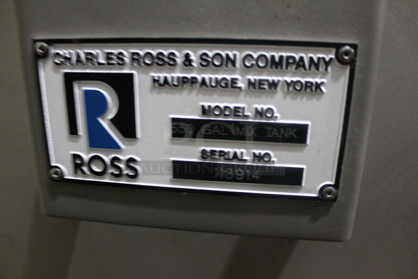 Charles Ross & Son 550 GAL MIX TANK Metal Commercial Floor Style Paint Mix Tank w/ Agitator. BUYER MUST REMOVE. - Image 6 of 7