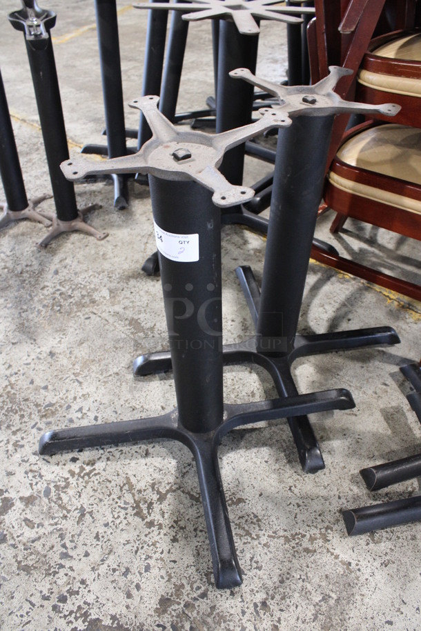 2 Black Metal Table Bases. 30x30x28. 2 Times Your Bid! - Image 3 of 4