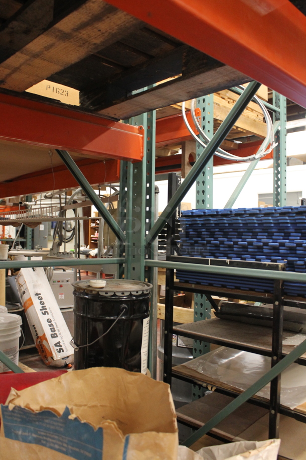 ALL ONE MONEY! Lot of Orange and Green Metal Pallet Racking. Does Not Include Contents. BUYER MUST REMOVE. - Image 4 of 5