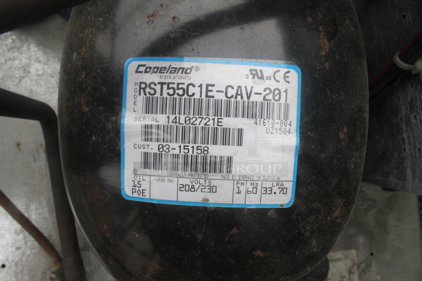 Copeland RST55C1E-CAV-201 Metal Commercial Compressor. 208/230 Volts, 1 Phase. - Image 6 of 7