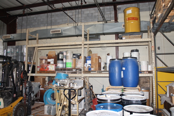 ALL ONE MONEY! Lot of Tan Metal Pallet Racking. Does Not Include Contents. BUYER MUST REMOVE. - Image 1 of 3