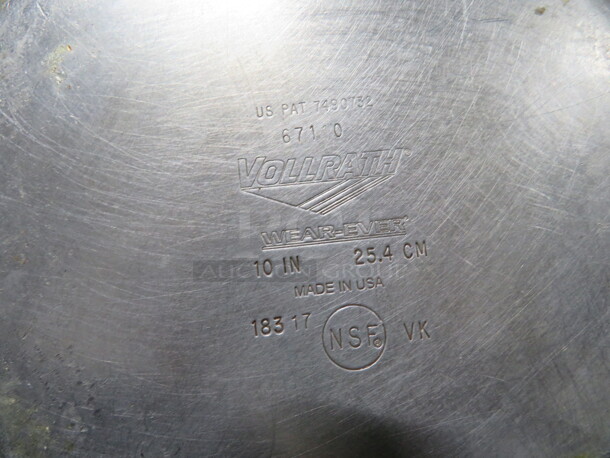 One Aluminum Vollrath 10 Inch Skillet. #67110 - Image 2 of 2