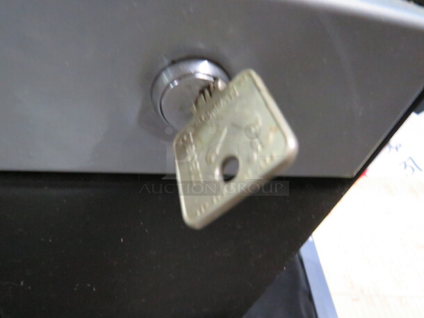 One Metal Night Deposit Box With Key. 6X6X11.5 - Image 3 of 3