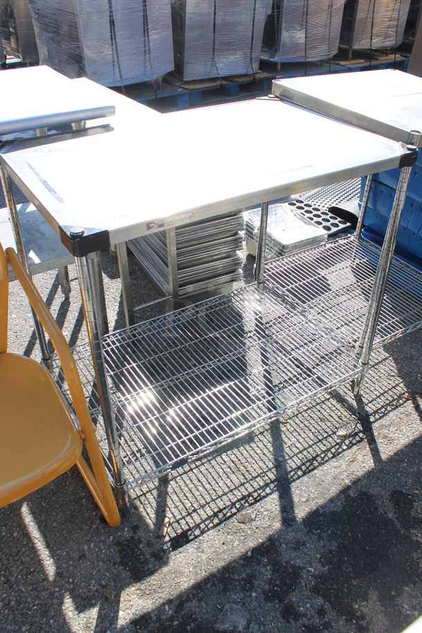 Stainless Steel Table w/ Wire Under Shelf.