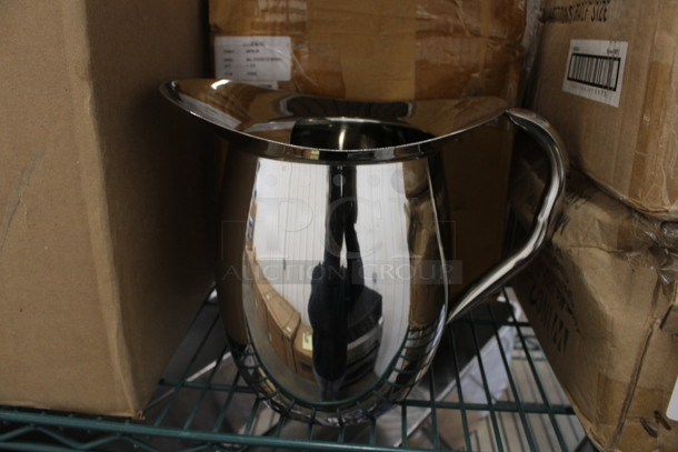 2 BRAND NEW IN BOX! Stainless Steel Pitchers. 10x7x8. 2 Times Your Bid!