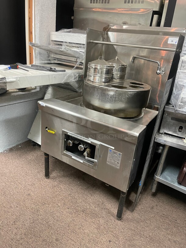 Barley Used! Commercial Heavy Duty Single Wok Natural Gas NSF Tested and Working! - Image 5 of 10