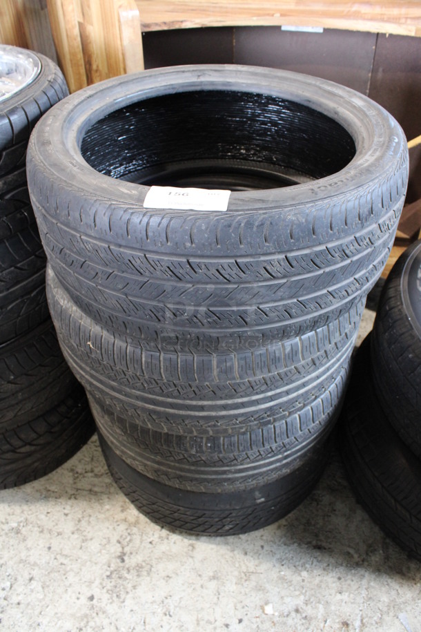 4 Various Tires Including Continental 235/40R18 958H. Includes 24x9.5x24. 4 Times Your Bid!