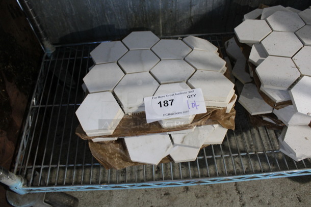 ALL ONE MONEY! Lot of White Hexagonal Tires!  - Image 2 of 4