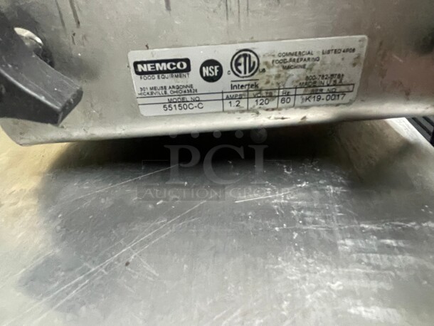 Clean! Nemco Commercial Table Mount Curly Fry Cutter FF Cutter Fruit / Vegetable Turning Slicer NSF 115 Volt Tested and Working! - Image 6 of 10