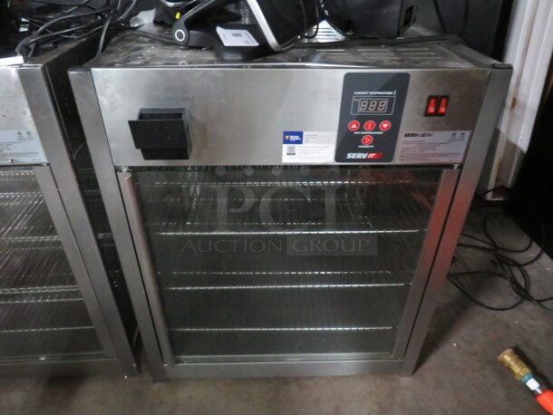One Serv It 1 Door Pizza Warmer With 4 Shelves. 120 Volt. #423PDW18DIS. 24X24X28 - Image 1 of 2
