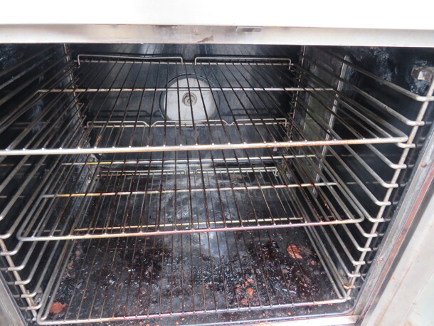 One Natural Gas Full Size Convection Oven With 3 Racks. 38X38X31. WORKING WHEN REMOVED. - Image 2 of 2