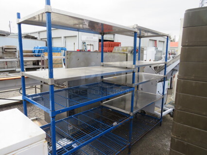 One Amco Shelf System With 5 Shelves. 84X24X72