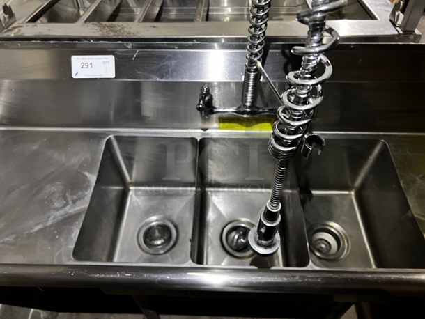 3-Bay Small Dish Sink W/Faucet
John Boos E3S8-1014-10T15
 - Image 3 of 4