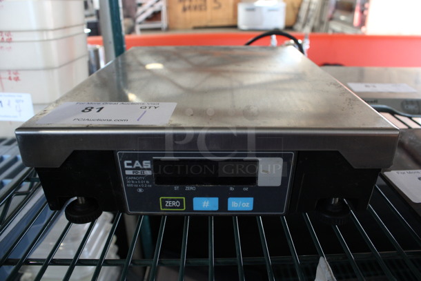 CAS Model PD-II Metal Countertop Food Portioning Scale. 11x15x3.5. Tested and Powers On But Has Error Code